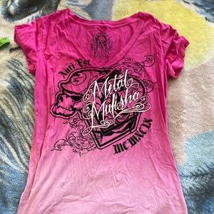 Metal mulisha pink ombre tshirt